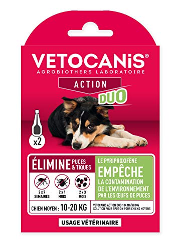 Vetocanis Duo Solution para Foco on ultrasonidos Chips/para Perros Medio 134u00a0mg/40u00a0MG