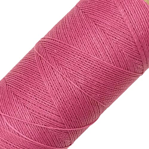 LINHASITA Waxed Thread 100gr / 360 Metres 0.5 mm Thick Polyester Macrame 30 Colours - pink fuchsia, 360 metros / 100 gr