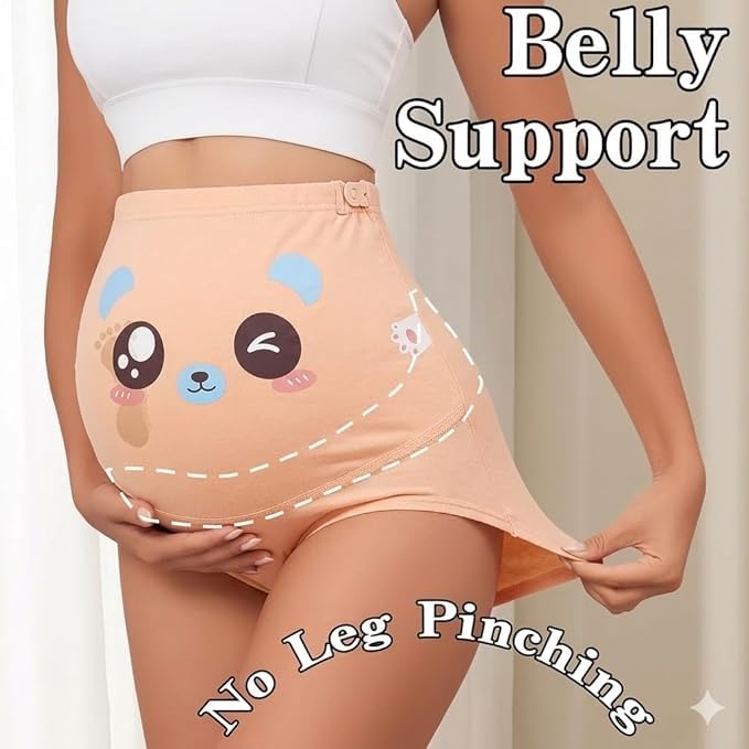 Fashiol Women's High Waist Cotton Stretch Briefs | Full Coverage Maternity Panties | Ideal for Pregnancy & C-Section Recovery (in, Alpha, L, Plus, 1194)