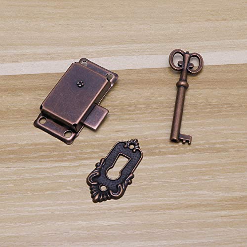 Yardwe Door Lock Antique Cupboard Lock Decorative Furniture
