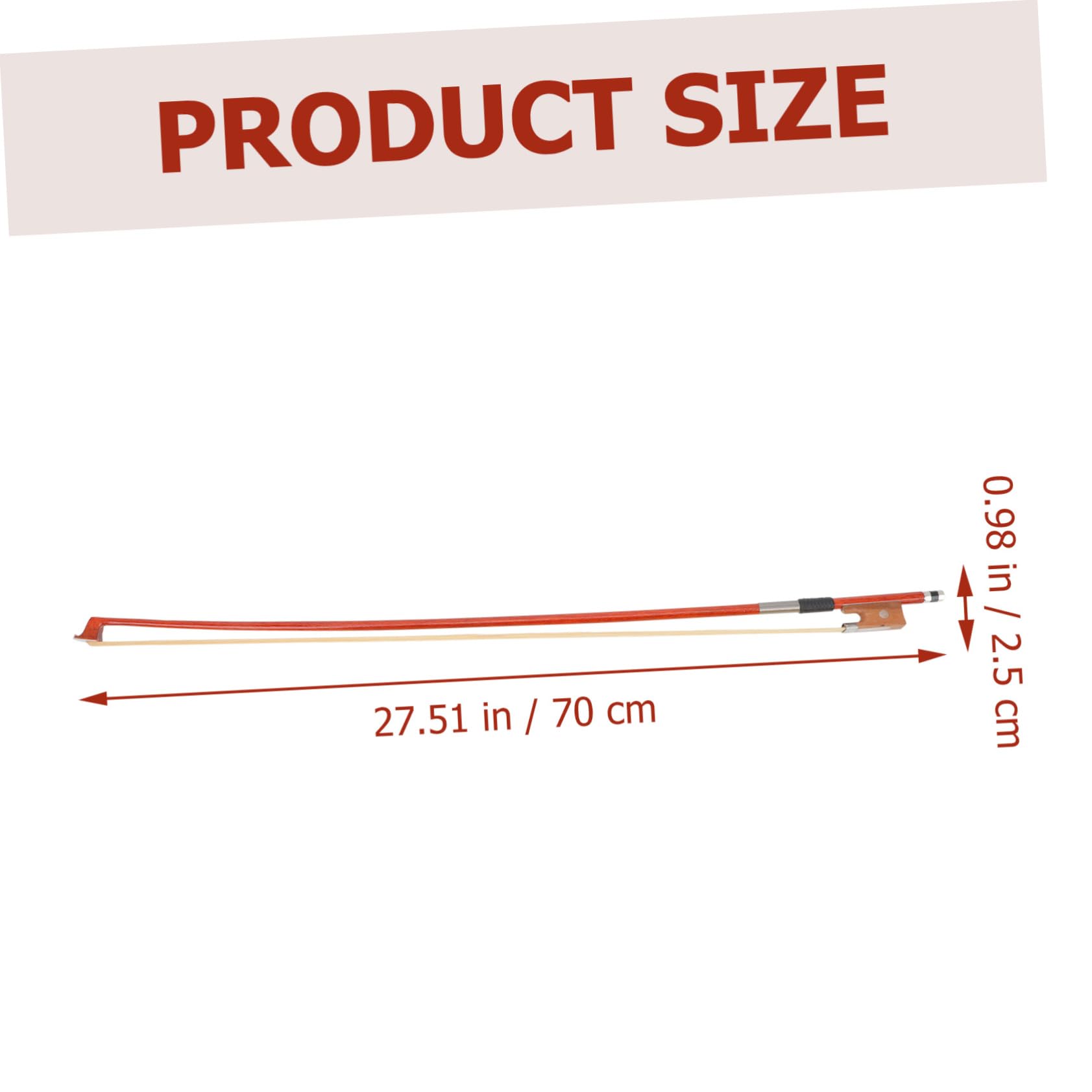 FUNOMOCYA Beginner Violin Bow Practice Bow Brazilwood Comfortable Easy to Use Accessory