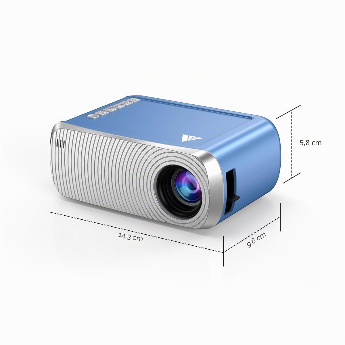 Mini Proiettore Portatile 4k, 1080P FHD Proiettore WiFi e Bluetooth 5.4, Videoproiettore Home Cinema da Esterno con HDMI per Telefono/HDMI/USB/TV Stick