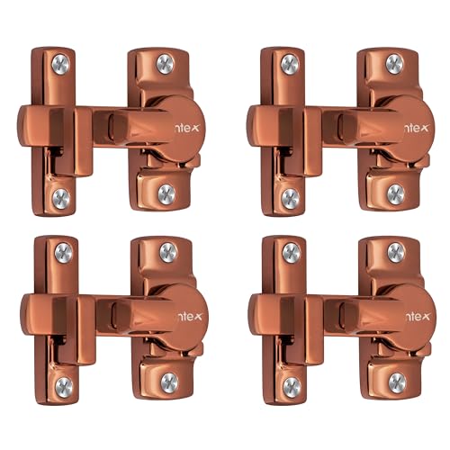 Image of Plantex Door Latch /Flip Latch Lock for Door /Latch for Bathroom /Balcony /Wardobe /Bedroom /Door Stopper for Home /Door Chitkani /Latch Lock for Door /Baby Latch - Pack of 4 (Rose Gold)