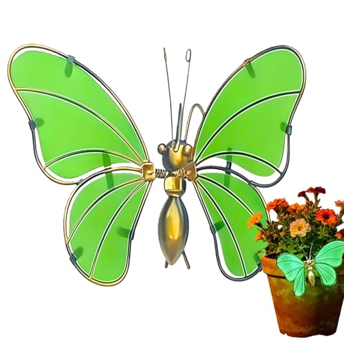Generisch Soporte para maceta, decoración colgante colgante, diseño de mariposa, para el hogar, jardín, terraza, balcón, pared, decoración exterior