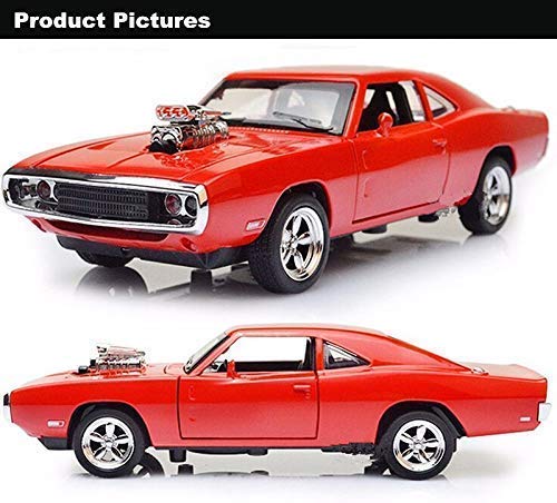 Image of Alloy Car Model Diecasts Metal Toy with Sound /Light /Pull-Back Off-Road Vehicles Car Model Collection Kids Toys Gift Multicolor Pack of 1 (1:32 Dodge Charger RED)