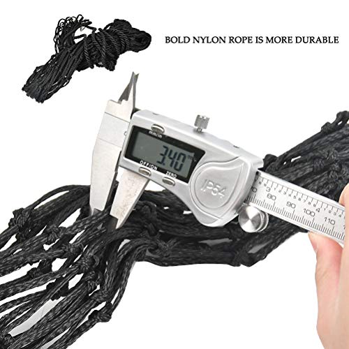 Haylage Hay Net 2PCS Small Mesh Holes Strong Haynet Slow Feed Hay Net Bag Holes Feed Horse Ringed Haynets Horse Feeding Large Feeder Bag Horse Equestrian Easy Feed Hay Net Haynet Feeder (Black) - Image 5