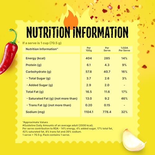 Image of MAGGI Spicy Garlic Instant Cuppa Noodles, Delicious Slurpy and Saucy Taste, 70.5g