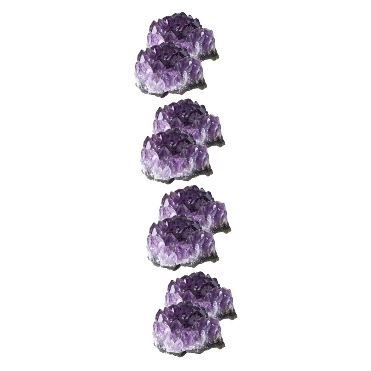 FRCOLOR 8stücke Irreguläre Amethyst Kristall Cluster Deko Steine Natürliche Heilsteine Für Wohn Und Büroschmuck Einzigartige Ornamente Für Elegante Raumgestaltung