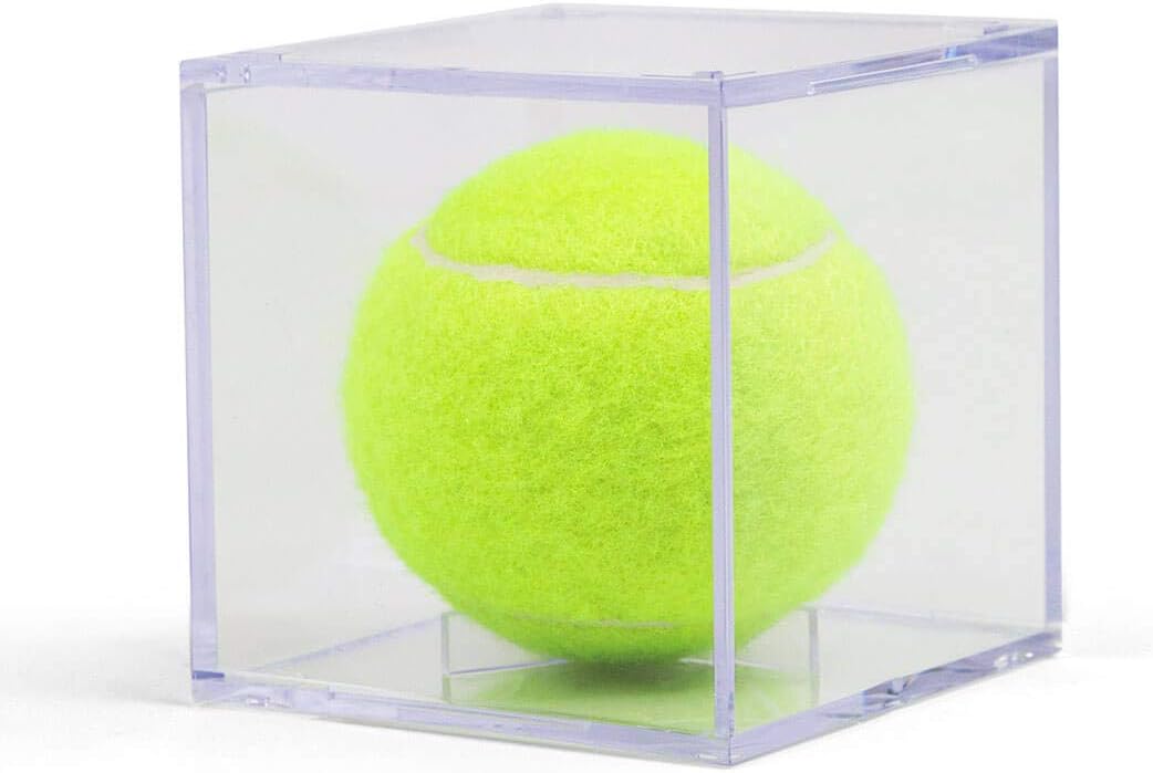 - Square Acrylic Display Case | Tennis Ball Holder | Single