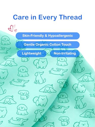 Image of Kidbea Organic Cotton Baby Bib, Adjustable Snap Closure Soft Absorbent Feeding Bibs Apron for Newborns & Infants Child With Cute Prints | Reusable Baby Essential