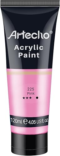 Artecho Pintura acrílica rosa, tubos de pintura rosa (4.05 onzas), pinturas para manualidades para lienzo, roca, piedra, madera, tela, suministros disponible en Yaxa Venezuela