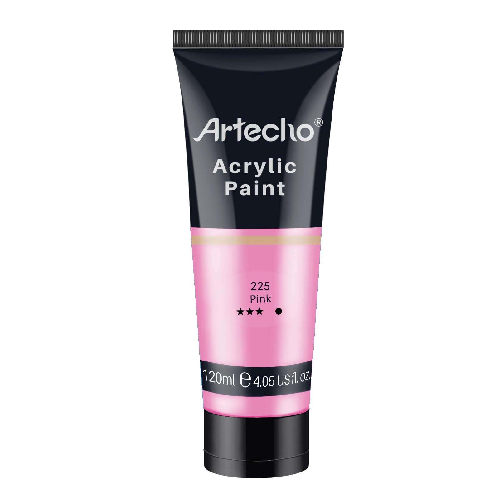 Artecho Pink Acrylic Paint, Pink Paint (120ml / 4.05oz) Tubes, Art Craft Paints for Canvas, Rock, Stone, Wood, Fabric, Art Supplies