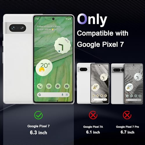 Image of Case for Google Pixel 7, Military Grade Drop Protection Phone Case, Yellowing Resistant, Anti-Scratch Hard PC Back, Shockproof Hard Ultra-Thin Protective Cover, Clear