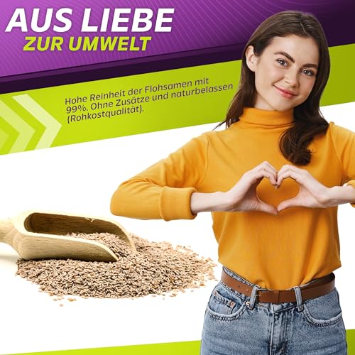 Vita2You BIO Flohsamen 99% Reinheit - 1000g Zippbeutel - Höchste Reinheit - 1kg indische Flohsamen - Premium Qualität