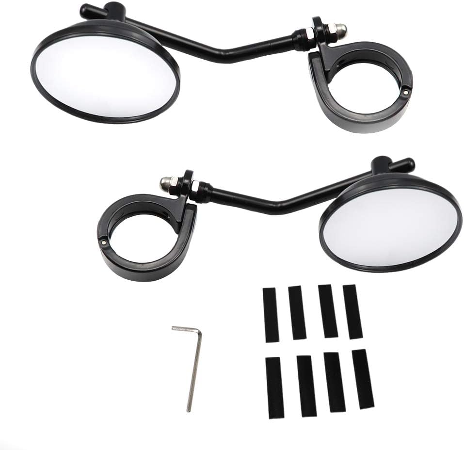 BarBaren Motorcycle Mirrors 3941mm Fork Mount Side Mirror Compatible