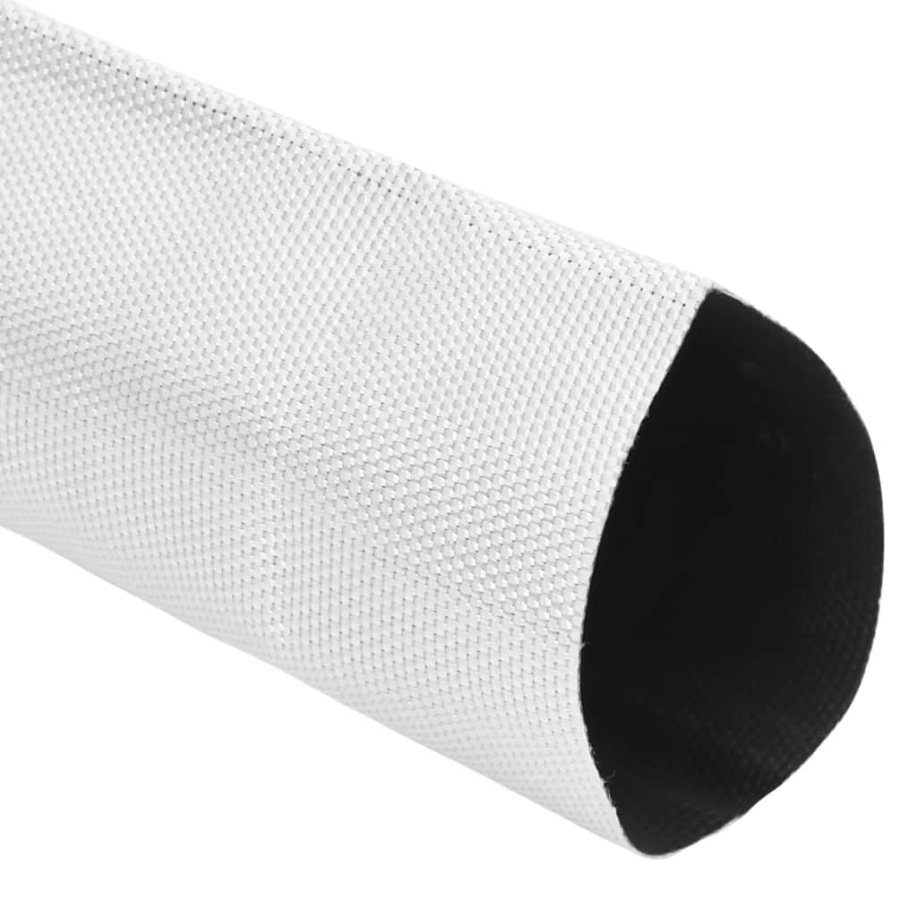 Manguera plana de 20 m, 2 pulgadas, PVC flexible con capas en espiral y refuerzo de poliéster para transporte acuático, resistente a la presión hasta 8 bar, incluye abrazaderas para manguera
