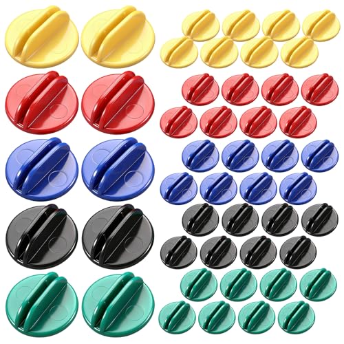 Image of 50 Pcs Multicolor Mini Card Stands Plastic Place Card Holders Paper Miniature Bases Paper Board Clips for Game Table Numbers Business Price Tags Menus Labels Party, 1 Inch in Diameter