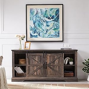 Okdfarmhouseelectrictvstandfor65inchtvrusticentertainmentcenterwith18fireplaceslidingbarndoorstorageshelveswoodmediaconsolecabinetforlivingroomdarkrusticoak Urban Country Home Decor Okd farmhouse electric tv stand for 65 inch tv rustic entertainment center with 18 fireplace sliding barn door storage shelves wood media console cabinet for living room dark rustic oak urban country home decor