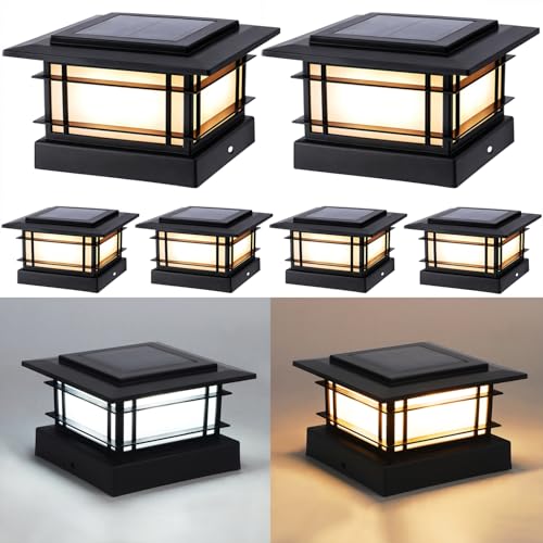 Dynaming 4x4 Solar Post Cap Lights Outdoor with 2 Color...