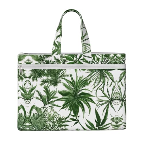 Flowering Herbs Canvas Document Bag Briefcase For Professionals And Executives