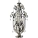 Progress Lighting P3549-72 Nine-Light, Two-Tier Open Urn Foyer in Forged Iron with Scroll and Acanthus Leaf Details, Cognac
