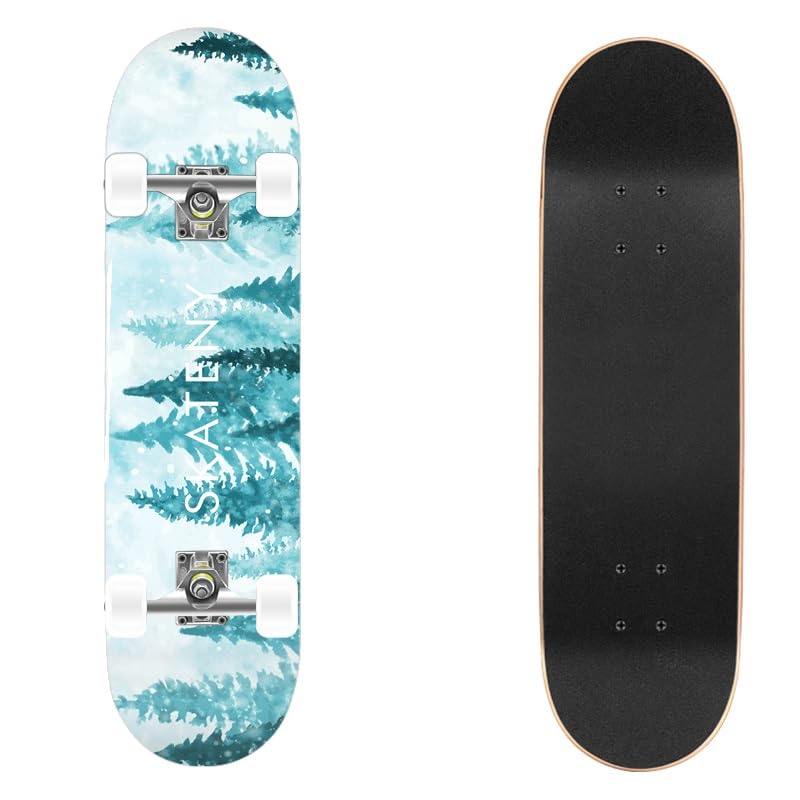 31 x 7 88 Maple Wood Double Rocker Skateboard for Beginners Adults Teens 150kg Capacity PU Wheels ABEC-7