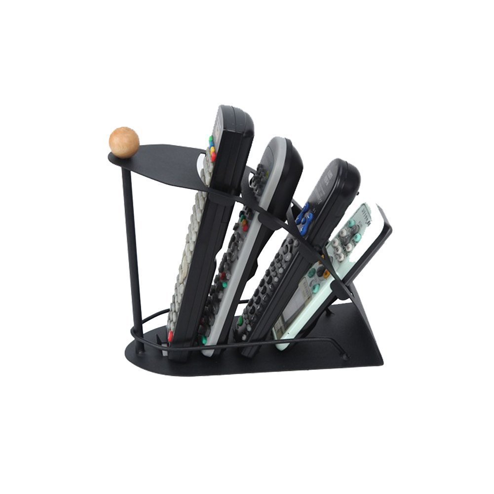 House of Quirk Remote Control Storage Organizer 4 Slot Stand, Metal
