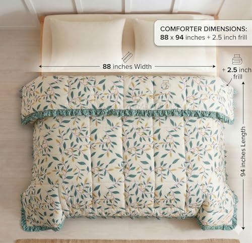 Image of VAS COLLECTIONS Cloud Cotton Reversible AC Comforter for Double Bed (88x90 Inch) 220 GSM Lightweight Quilt /Duvet /Dohar with 2.5 Inch Frill Border, Super Soft All Season Blanket (Light Yellow)