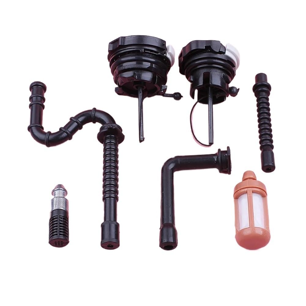 Adecuado for motosierra MS260 026, repuesto de filtro de aceite, manguera de pulso, tapa del tanque de combustible, kit de piezas for herramientas de jardín.