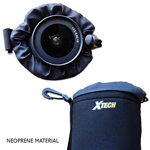 image for Xtech Small Soft Neoprene Lens Pouch for Canon EF 50mm f/1.8 STM Lens,