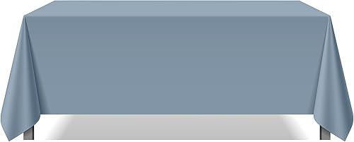 Pomp Mantel redondo de poliéster de alta calidad de 120 pulgadas, color azul polvoriento, tela resistente a las arrugas y a las manchas, de fácil