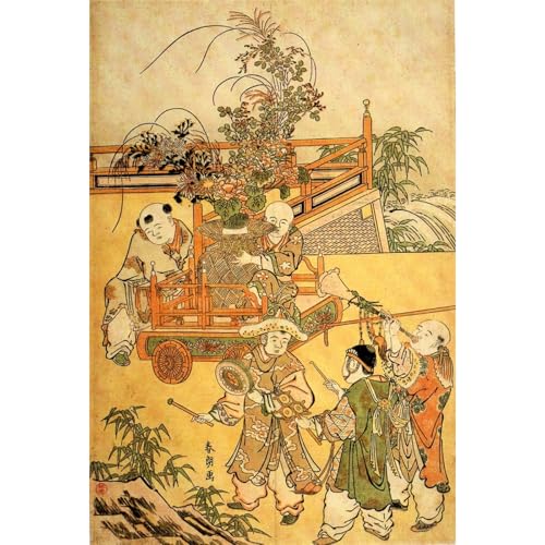 Hokusai toile Enfants chinois pour salon élégant