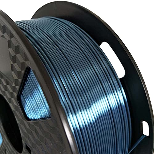Image of CC3D Silk Dark Cyan PLA Filament 1.75mm 1KG 3D Printer Filament 2.2LBS 3D Printing Material Silky Shiny Metallic Metal Silk PLA Deep Gray Blue Color