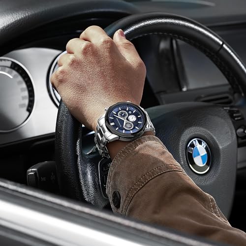 Image of Giordano Multi-Function Analog Watch for Men with Textured Dial, Classic Stainless Steel Strap and Date Function