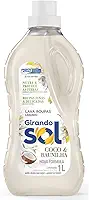 Girando Sol Lava Roupas Líquido Coco 1L Sabão Líquido Lava Roupa Perfumado Branco Ação Delicada Proteção E Cuidado Roupas Brancas E Coloridas