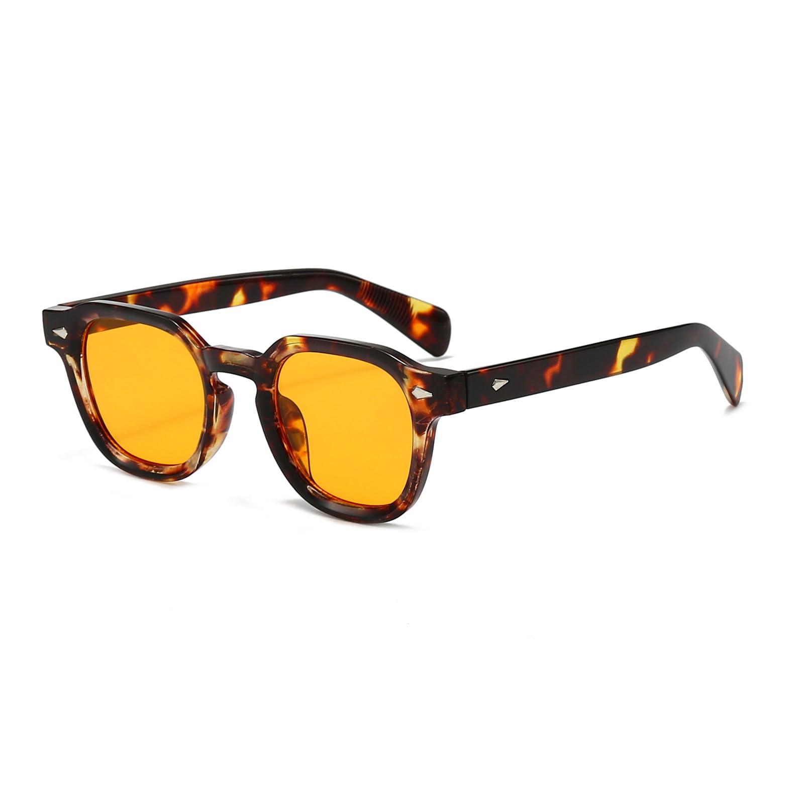 YAMEIZE Vintage Kleine Rechteckige Sonnenbrille für - Damen Herren Retro quadratische Brillen UV400 Schutz Schatten Fahren im Freien