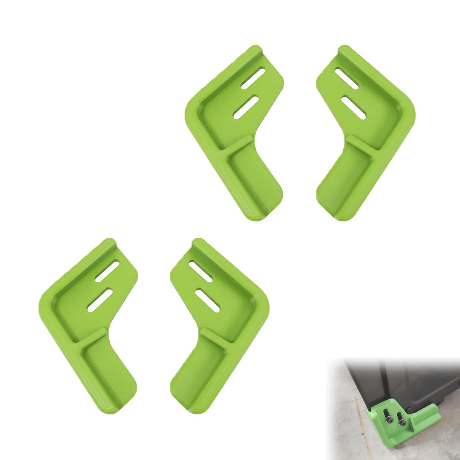 2 Pair Snow Blower Skid Shoes Kit for EGO SNT2100/2101/2102 2112/2114/2110, Replacement Wear Shoes with Mounting Hardware (Green)