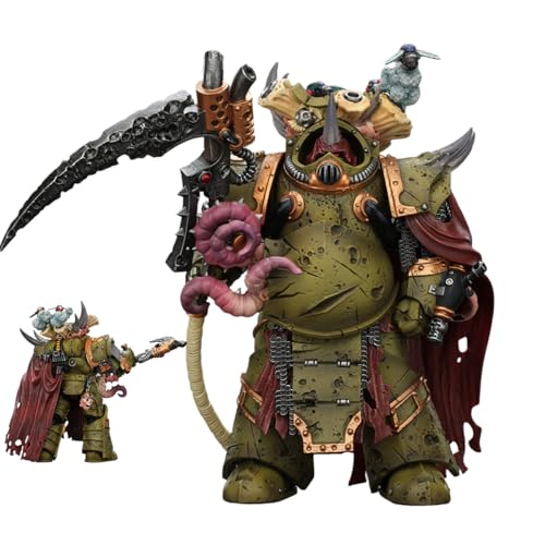 Image of JOYTOY 1 /18 Action Figure Warhammer 40k - Death Guard - Deathshroud Terminator 2 - with Manreaper and Plaguespurter Gauntlets 5.51 inch Birthday Gifts for Collectors 15Age+ JT02595
