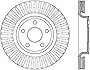 StopTech 128.58008L Sport Cross Drilled Brake Rotor (Front Left), 1 Pack