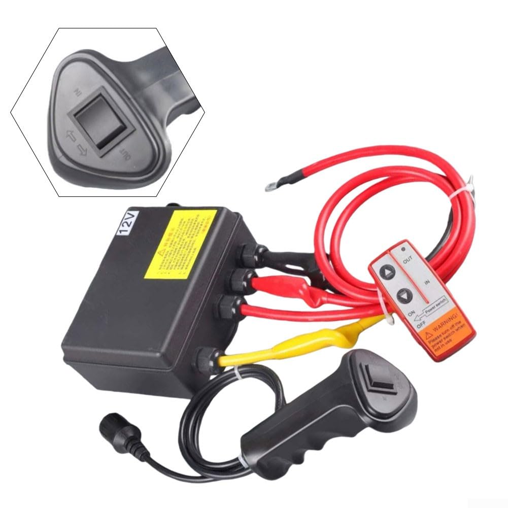 Boîtier de commande de treuil avec télécommande sans fil pour véhicule tout-terrain 6000 charge de treuil de 9000 kg, comprend un relais pour le contrôle et le fonctionnement complets du treuil (12 V)