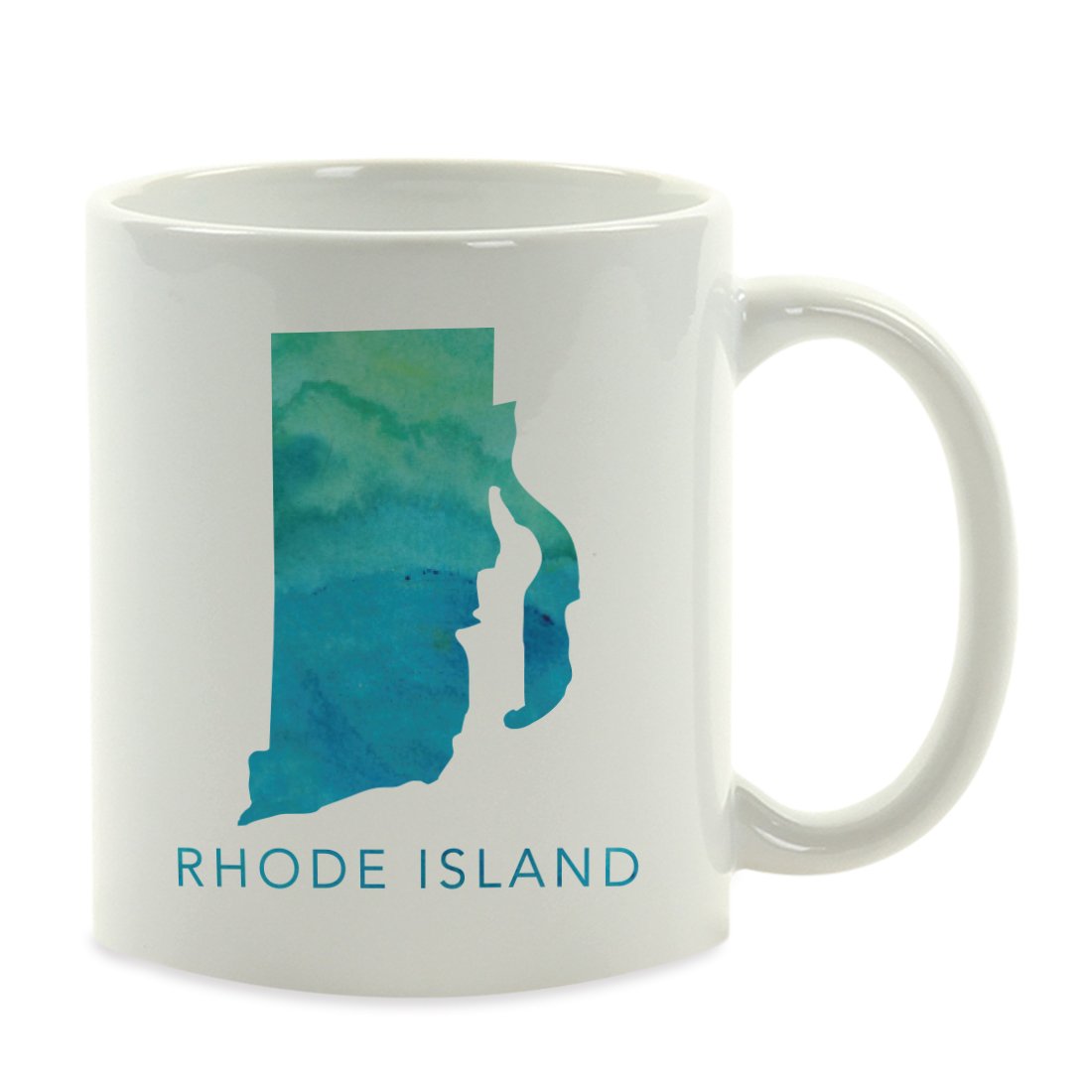 Amazon.com: Andaz Press 11oz. US State Coffee Mug Gift, Aqua Blue  Watercolor, Rhode Island, 1-Pack : Home & Kitchen