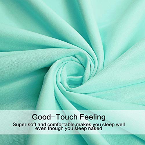 Image of 4 Piece Bed Sheet Set Twin XL - 1 Flat Sheet,1 Fitted Sheet and 2 Pillow Cases - Brushed Microfiber 1800 Luxury Bedding Deep Pocket up to 16 inch Extra Soft & Fade Resistant (Mint Color)