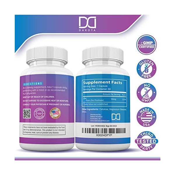 Zinc-Picolinate-50mg-Supplement-Vitamin-Capsules-for-Adults-Men-Women-for-Immune-Support-Best-Zinc-Pills-Caps-Vitaminas-Offer-Potent-50-mg-Alternative-to-Lozenge-Chewable-Tablets-Liquid-2-Pack Zinc Supplements 50mg Picolinate for Kids Adults Chelated Zink Vitaminas Organic Vitamin Capsules Lozenge Chewable Tablets for Men Women for Immune Support