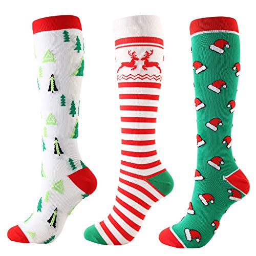 HUVE 6 Pares De Calcetines Navideños, Calcetines Divertidos Y Acogedores para Las Fiestas Navideñas, Calcetines Unisex Acogedores Que Absorben La Humedad, Calcetines Unisex De Algodón Novedosos