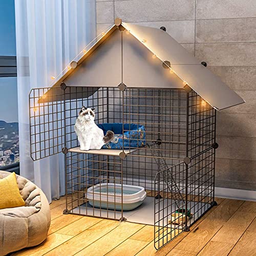 Enclos extérieur chat et parc intérieur pliable pour petits animaux