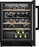 Siemens KU21WAHG0 iQ500 Weinkühlschrank, 82 x 60 cm, 44 Flaschen, Temperatur: 5-20 °C, Zwei separat gesteuerte Temperaturzonen, 120 L