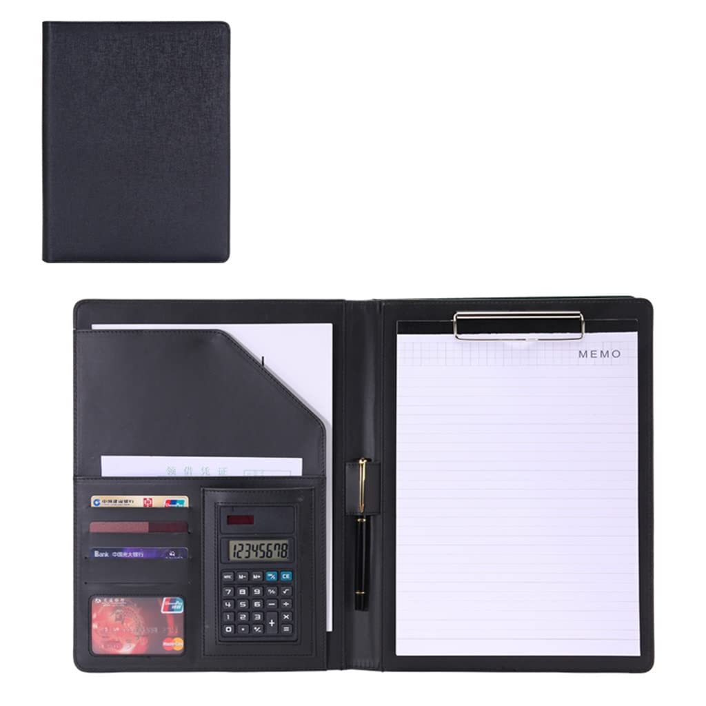 Padfolio Organizer Binder, portfolio, Custodia portfolio A4 Cartella portfolio Raccoglitore Cartella organizer con cartella in pelle Blocco note Cartella business Cartella portfolio in pelle PU for co