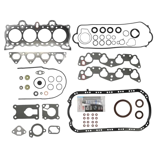 Image of KAX Engine Cylinder Head Gasket Set Compatible with Honda Civic 1988-1995, CRX 1988-1991, Civic del Sol 1993-1995 1.5L 1.6L, Head Gasket Kit, OE# HS9123PT, HS9123PT-1, HS9123PT-2, CS9123