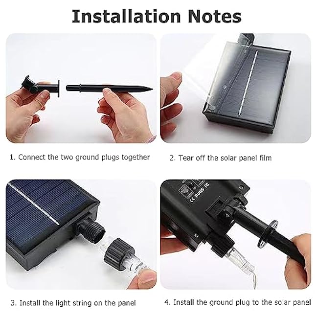 ZPSHYD Solar Battery Box for LED String Lights, Outdoor String Lights Control Panel with DC Charging 8 Remote Control Modes Pack Powered Lithium Panel Light w/Remote Control (3V)