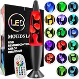 Large LED Liquid Motion Lamps Black 17 Colors Changing Lamp 16 Inch with Remote Giant Relax Mood Night Light for Kids Adults Blue Red Pink Purple Green Classic Cool Nightlight for Boy Girl Room Decor